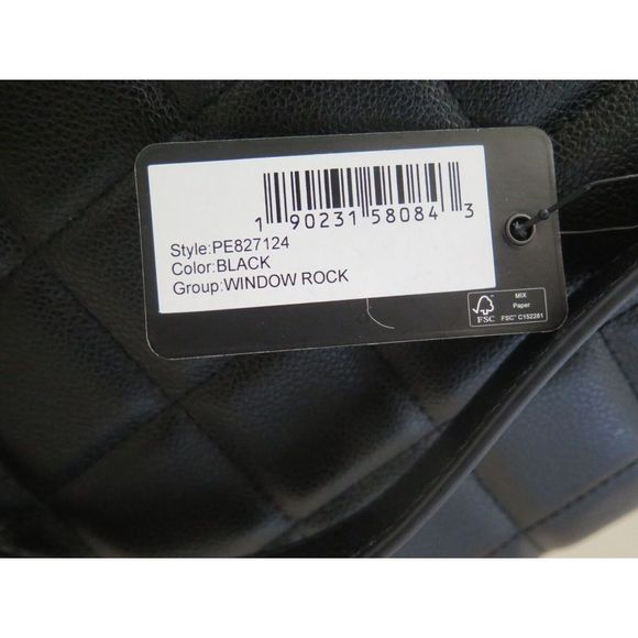 Guess PE827124 Women's Medium Black Window Rock Quilted Shoulder Tote Bag - Picture 10 of 11